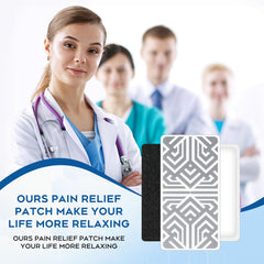 Yoapa Reusable Pain Patch applied on knee during daily activity.