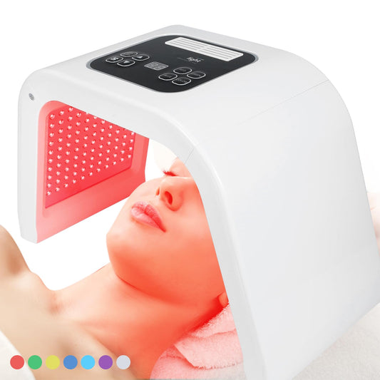 YOARDAH LED Face Red Light Mask worn on face for gentle therapy