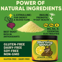 YOCMIPS Morning Would ingredients close-up showing inulin and beet root.