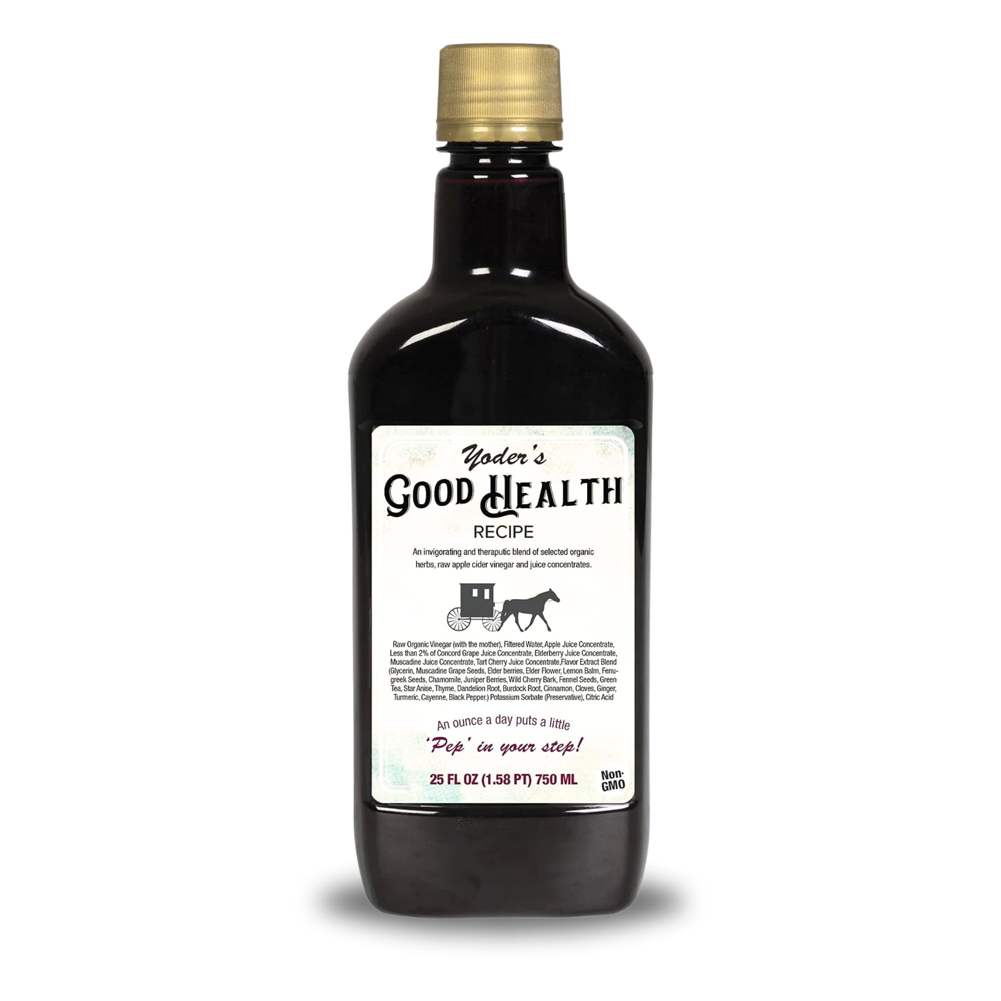 Yoder Naturals Good Health Recipe bottle front with elderberry infusion for immune support