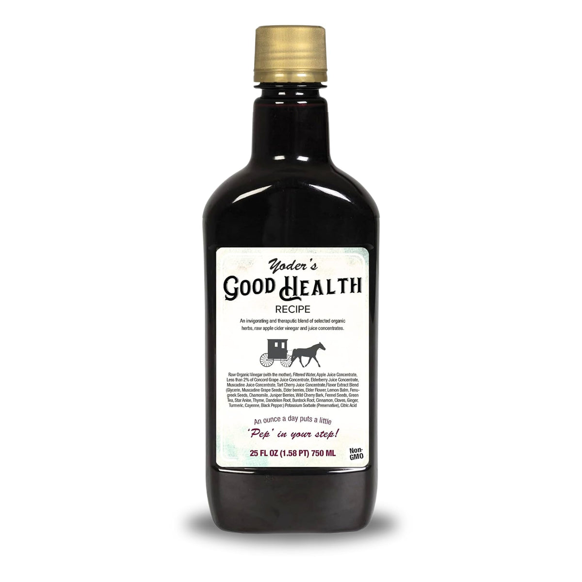 Yoder Naturals Good Health Recipe bottle front with elderberry infusion for immune support