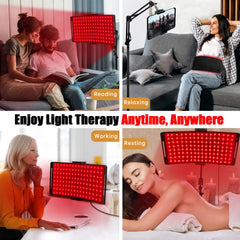 YOEYOU 660nm red and 850nm near-infrared beads provide deep illumination.