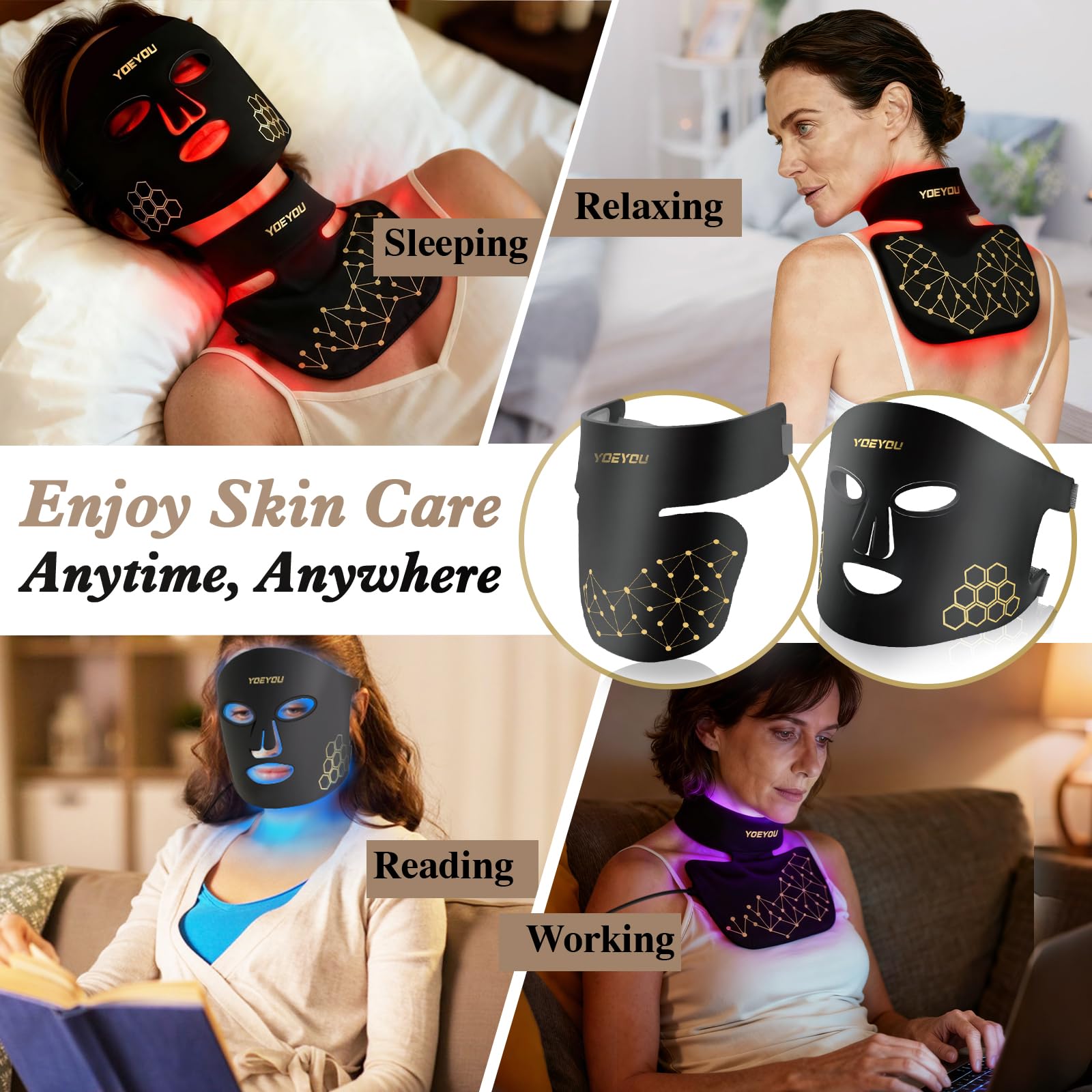 YOEYOU adjustable straps provide a comfortable, secure fit
