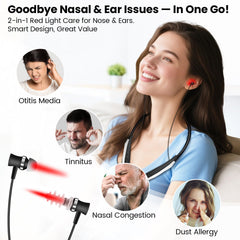 YOEYOU ear attachment delivers red light therapy for ear relief.