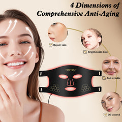 YOEYOU four-wavelength LED mask targets different skin needs for deeper penetration.