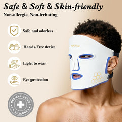 YOEYOU multi-wavelength light setup illustration, 450–850 nm for versatile skin care.