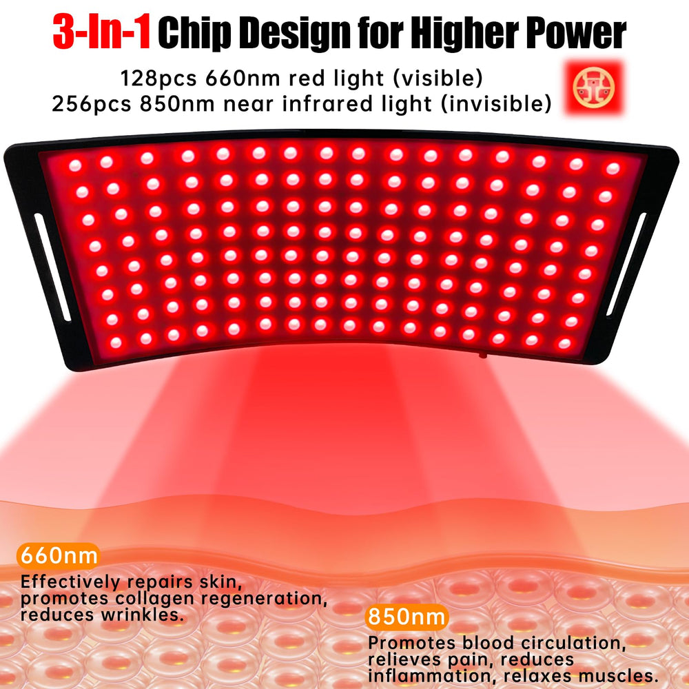 YOEYOU red light therapy lamp side view showcasing portable home use.