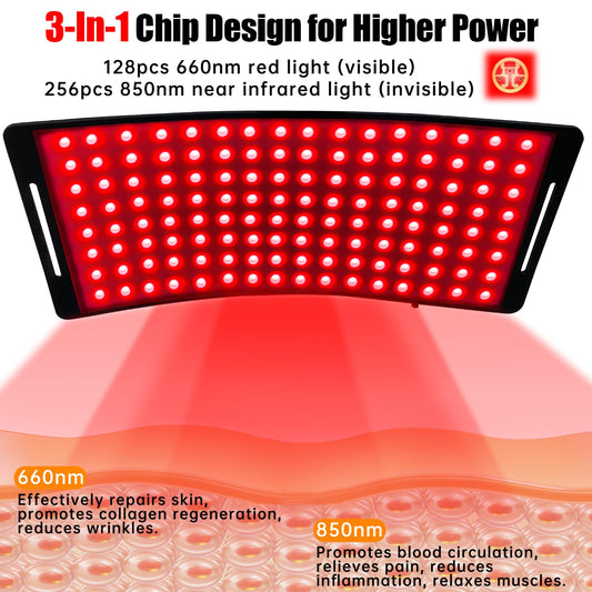 YOEYOU red light therapy lamp side view showcasing portable home use.