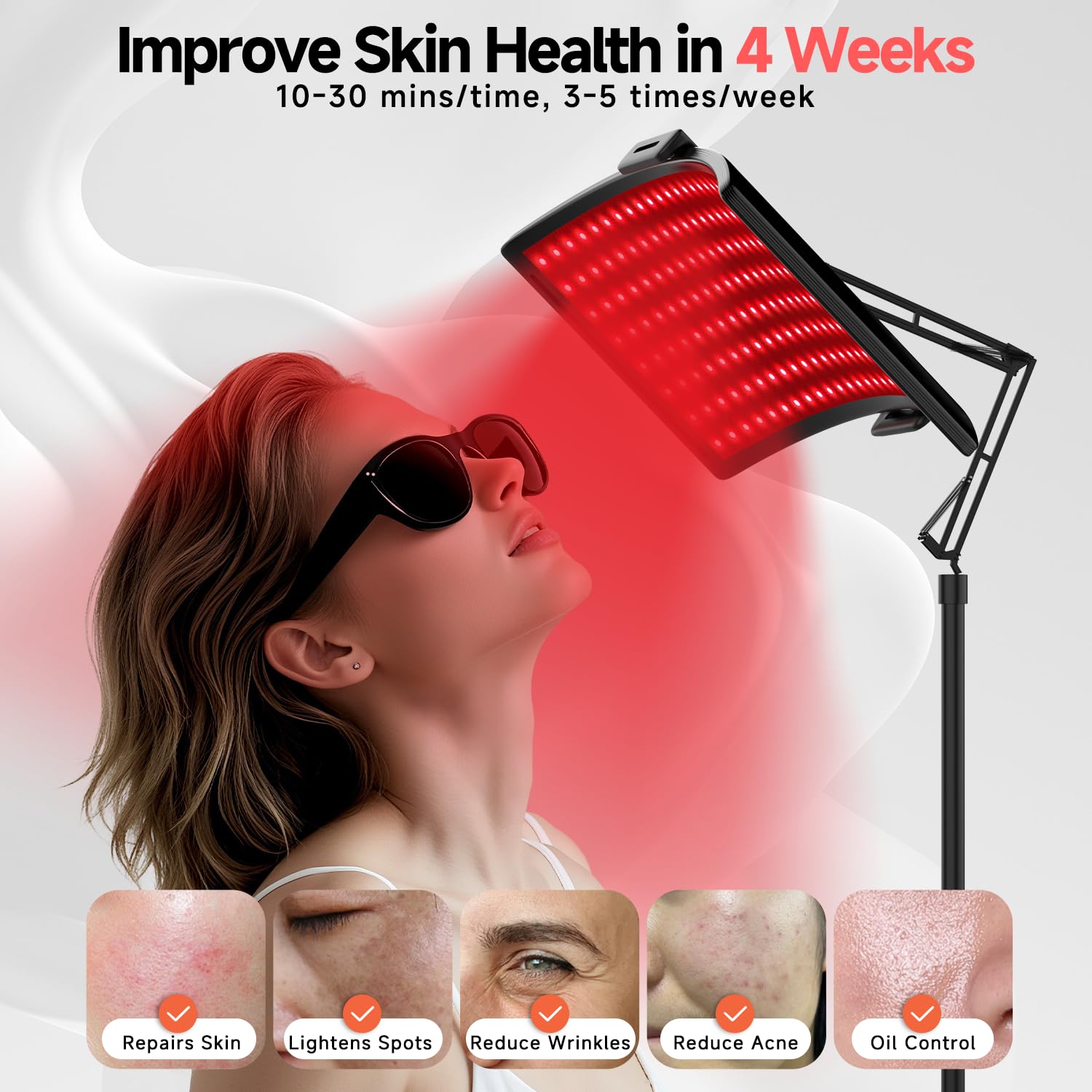 YOEYOU removable therapy pad wrapped around a shoulder for flexible targeting.