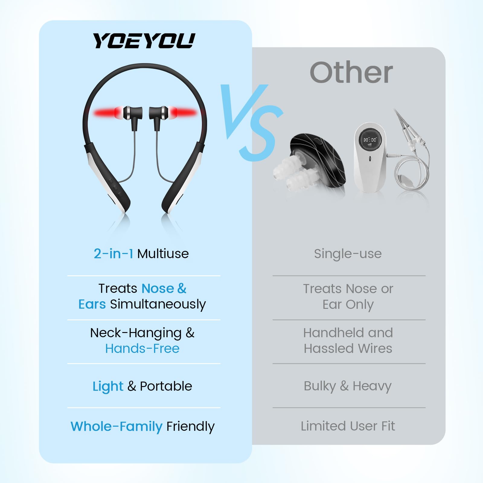 YOEYOU washable silicone tips stay clean and reusable.