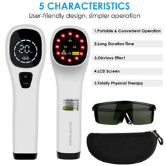 Yofalo cold laser device side angle highlights portable, travel-ready size