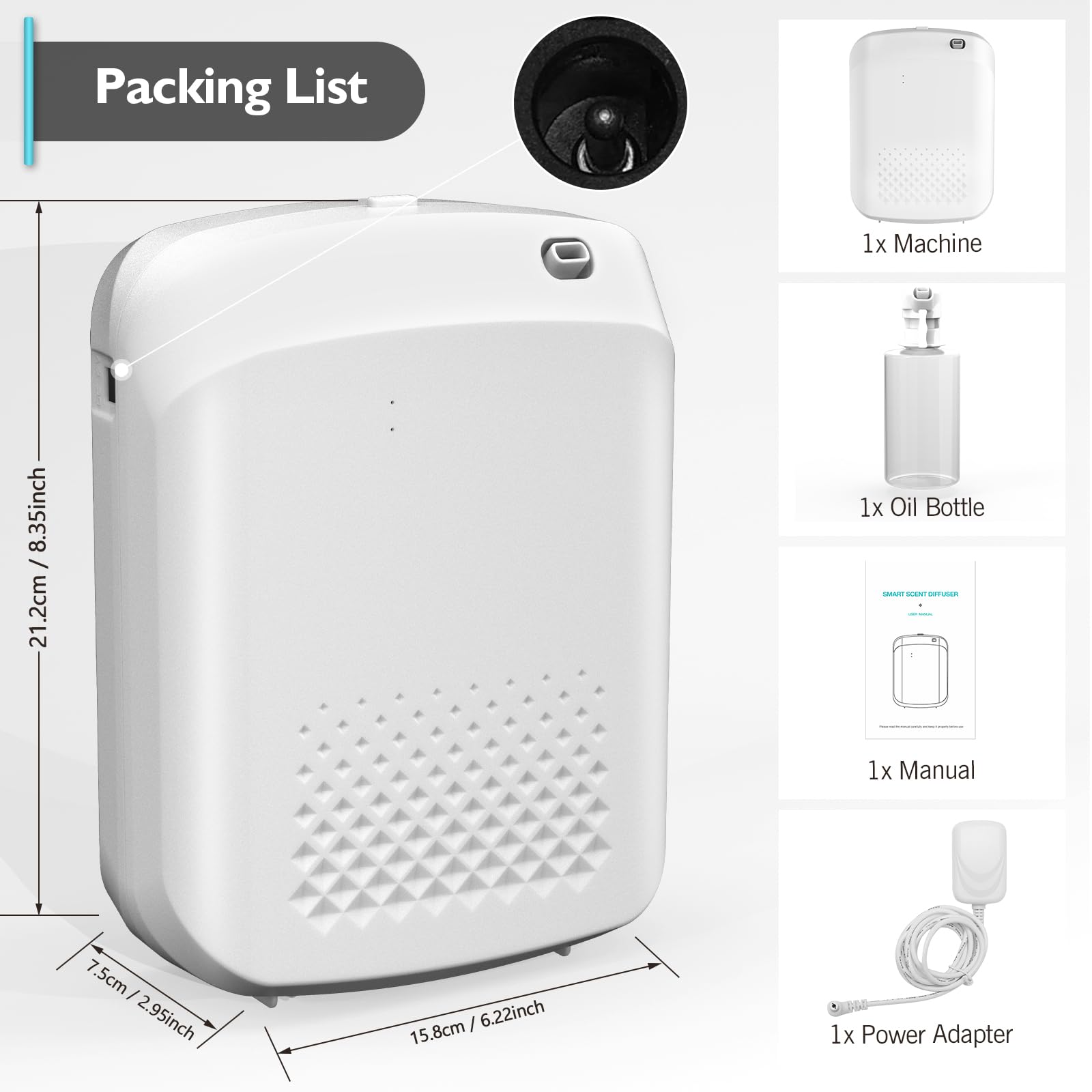 Yofuly cold air diffusion, micro-particle aroma with 360-degree reach.