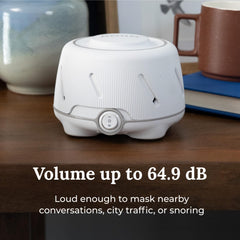 Yogasleep Dohm dual-speed control for customizable ambiance.