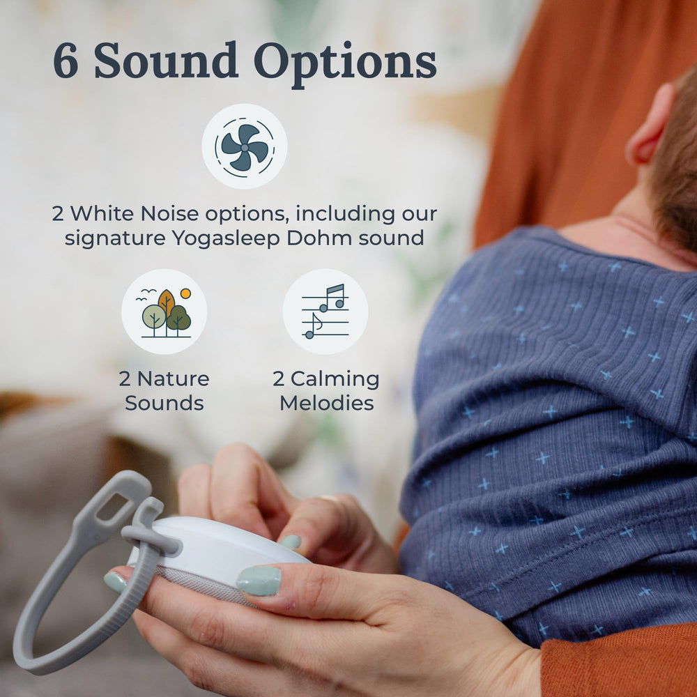Yogasleep Hushh-2 rechargeable battery lasts up to 33 hours.