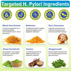 Yoghuaty H. Pylori Defense dosage-spoon shows simple two-capsule daily routine