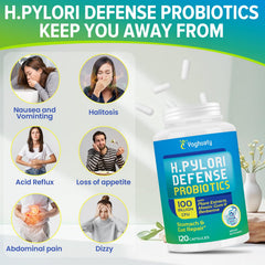 Yoghuaty H. Pylori Defense bottle with water implies daily use ritual