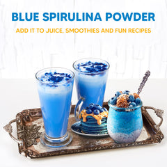 Yogi Super Foods blue spirulina powder used in baking for blue treats