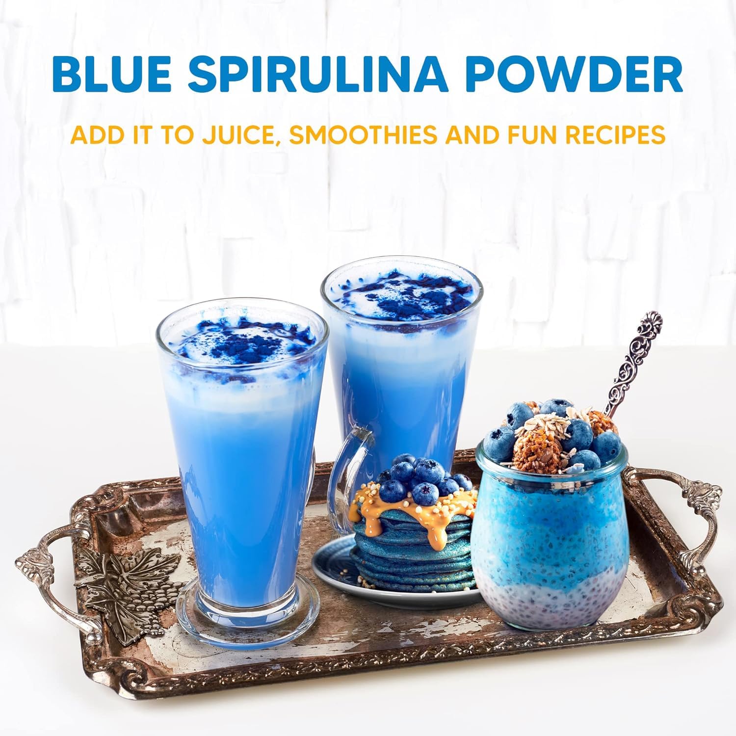 Yogi Super Foods blue spirulina powder sustainably sourced and responsibly produced.