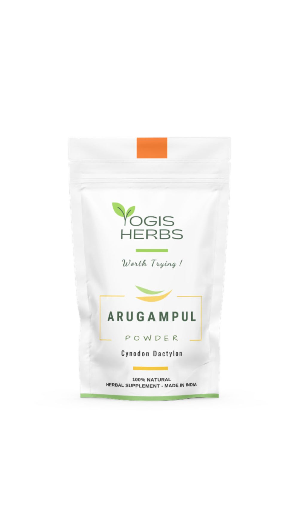 YOGIS HERBS Arugampul powder bottle for daily wellness and gentle detox.