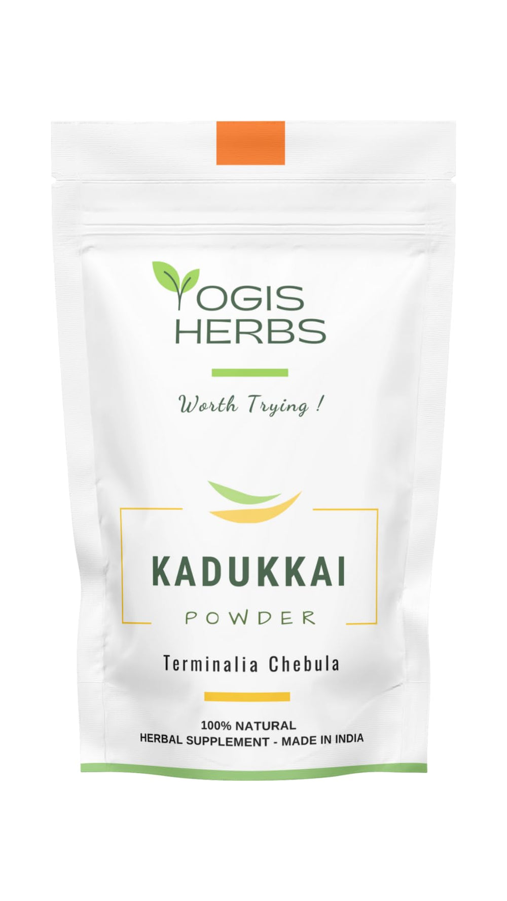YOGIS HERBS Kadukkai powder with measuring spoon for easy daily gut support.