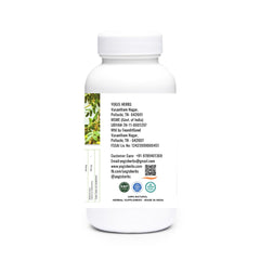 YOGIS HERBS Nerunji Mull vegan capsules on white surface suggest clean, plant-based wellness.
