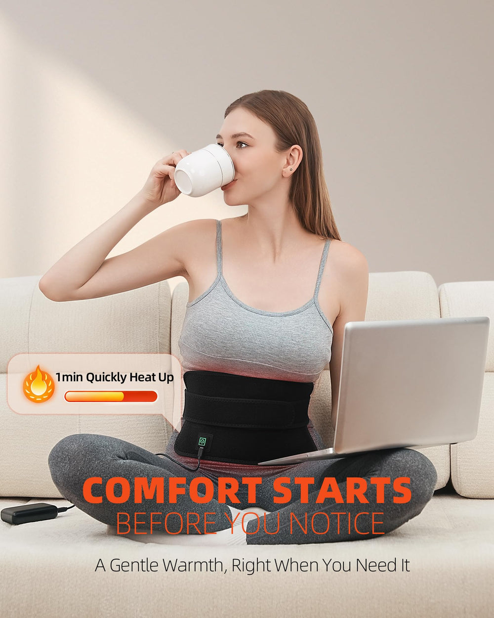 YOHOTESION Soft straps enable hands-free use during workouts or desk work.