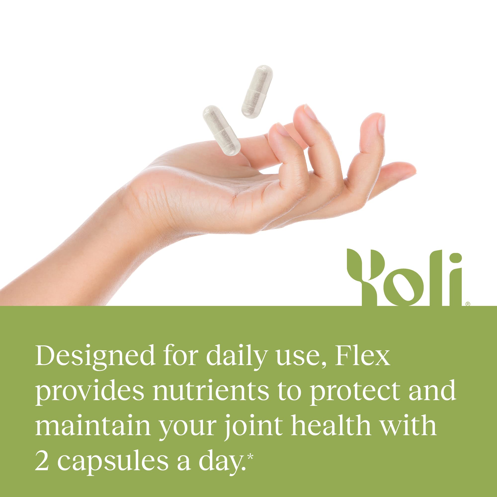 Yoli Flex Limber-Capsules closeup highlights the Limber-C blend.