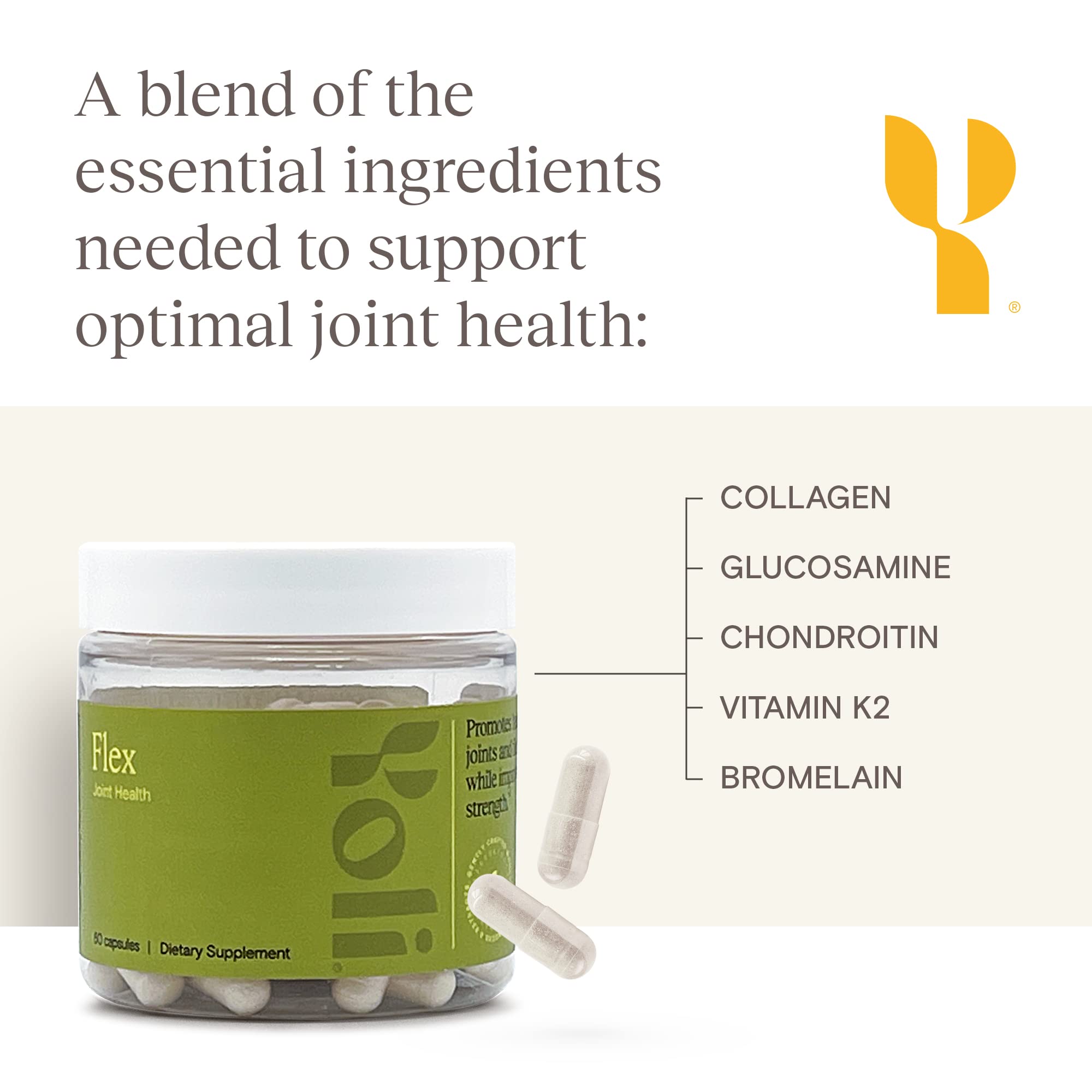 Yoli Flex Mobiliflex blend image suggests balanced joint support.