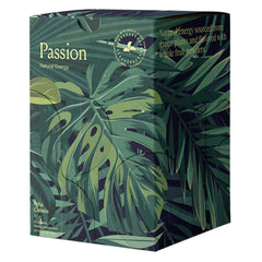 Yoli Passion energy powder tub closeup with natural ingredients for clean energy in Pina Colada