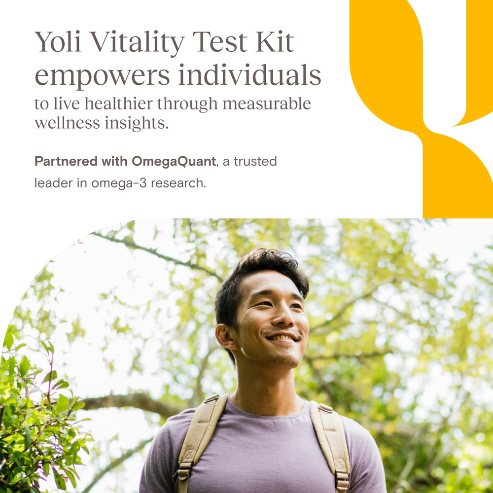 Yoli Vitality Test Kit setup guide and usage illustration