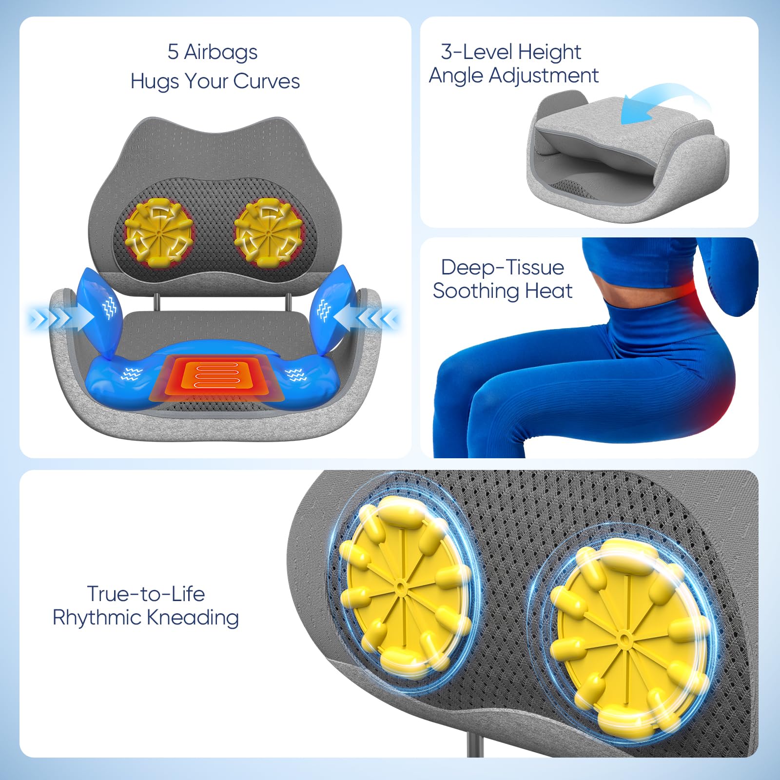 Yolid device showing three-level heat adjustment for comfortable sessions.