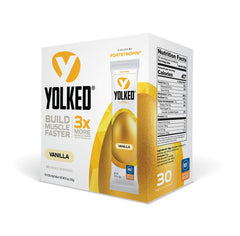 YOLKED Fortetropin muscle powder bottle supports lean muscle