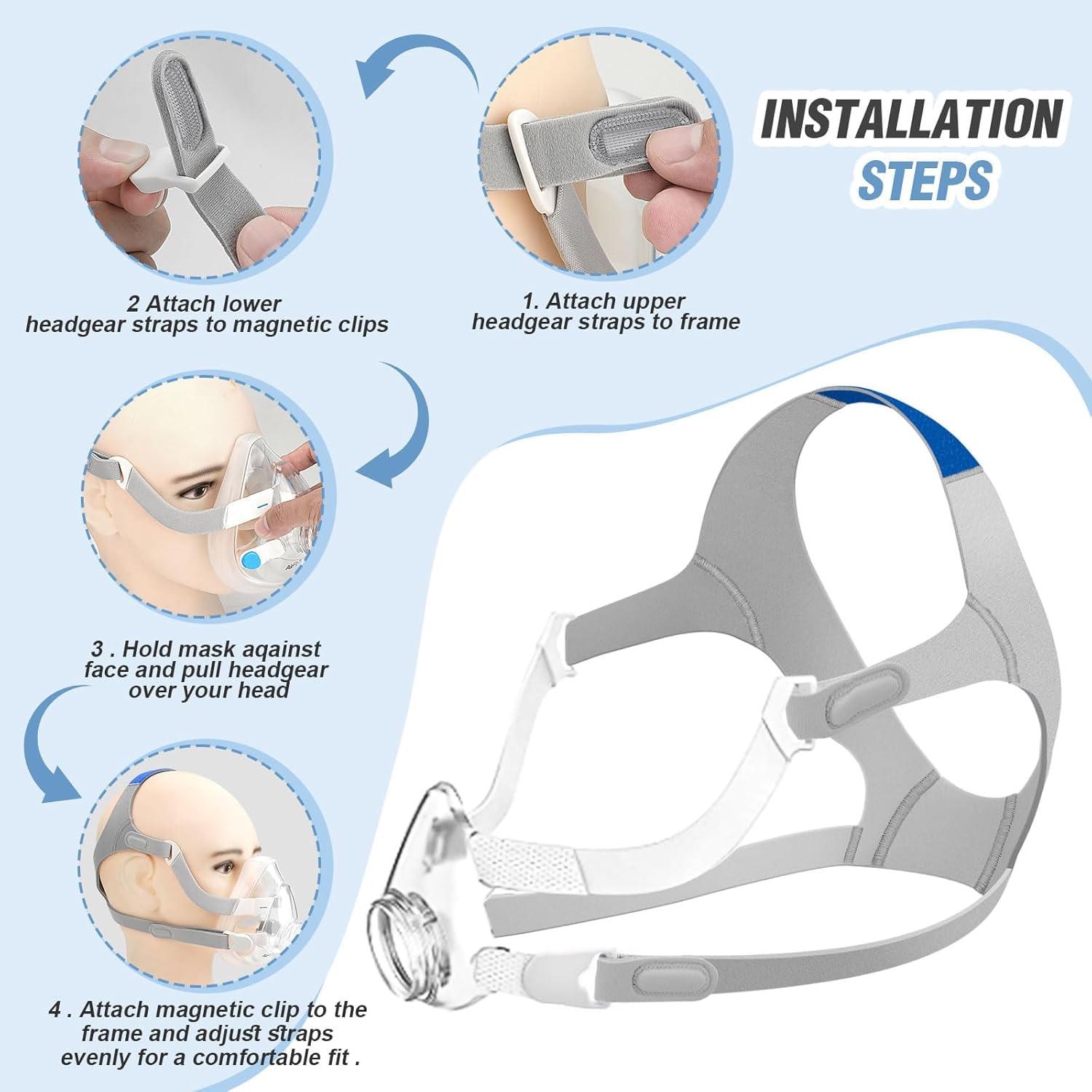 Yoncozy magnetic clips for quick mask attachment and removal.