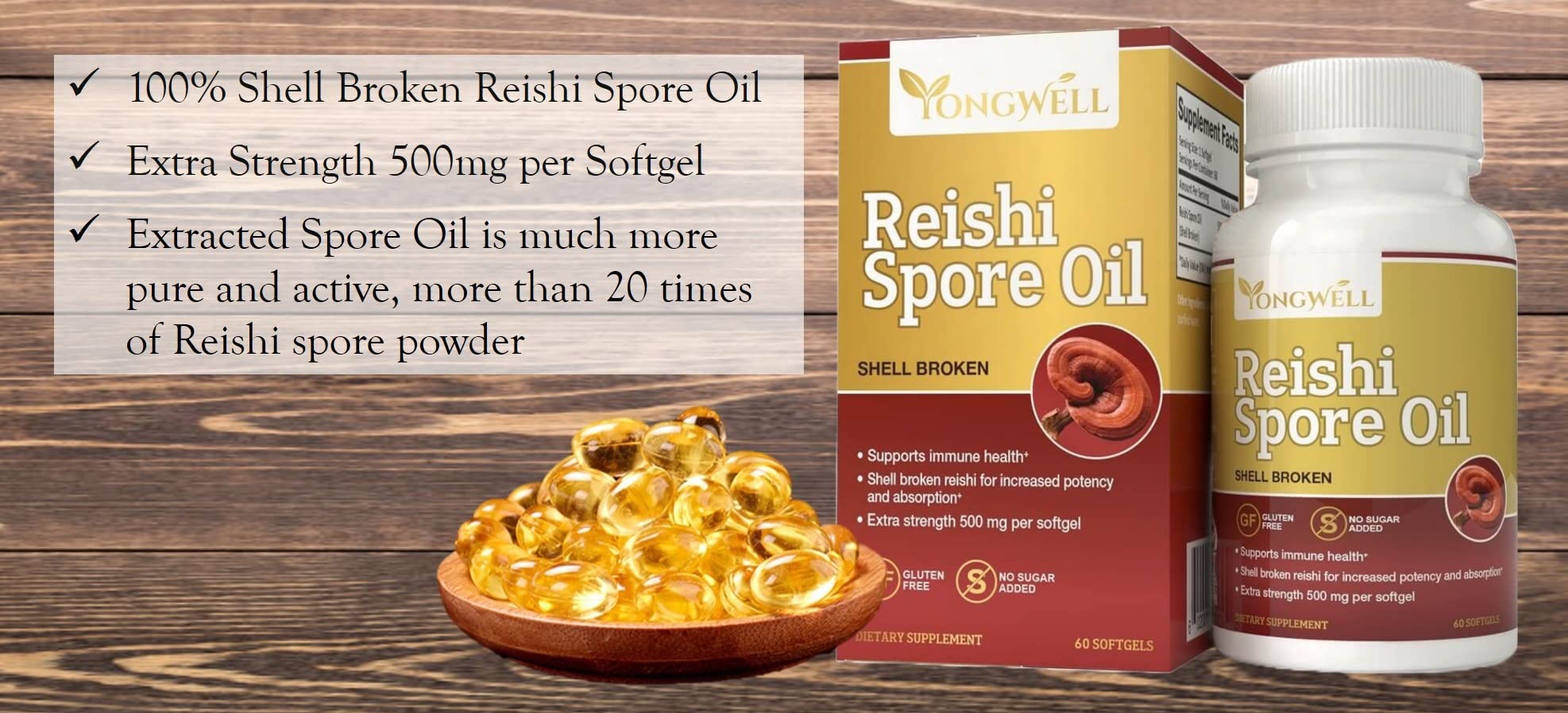 Shell-broken reishi spore oil refinement process