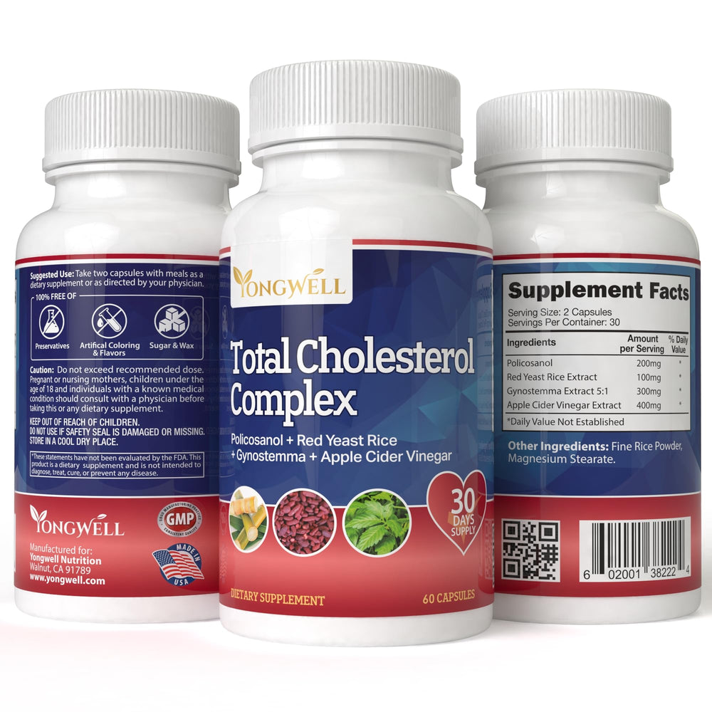 YongWell Total Cholesterol Complex daily-use setup on countertop.