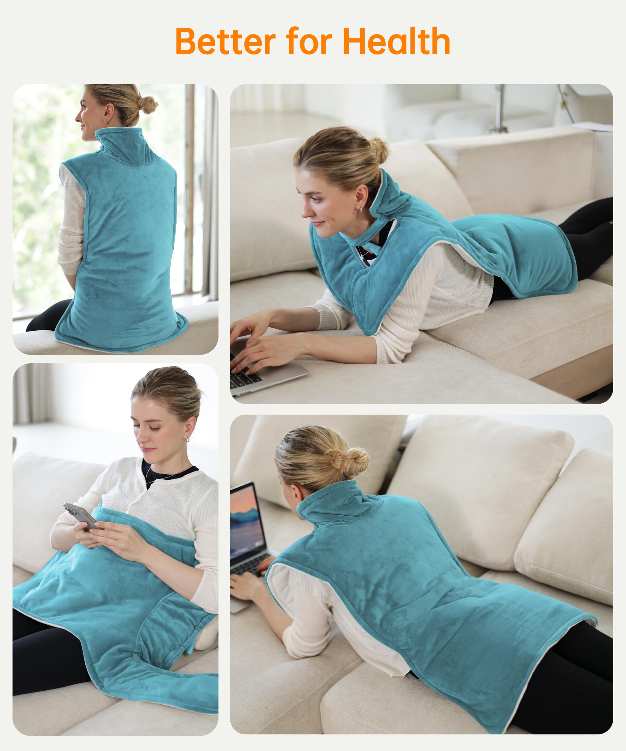 YONJION heating pad 6 levels for adjustable warmth
