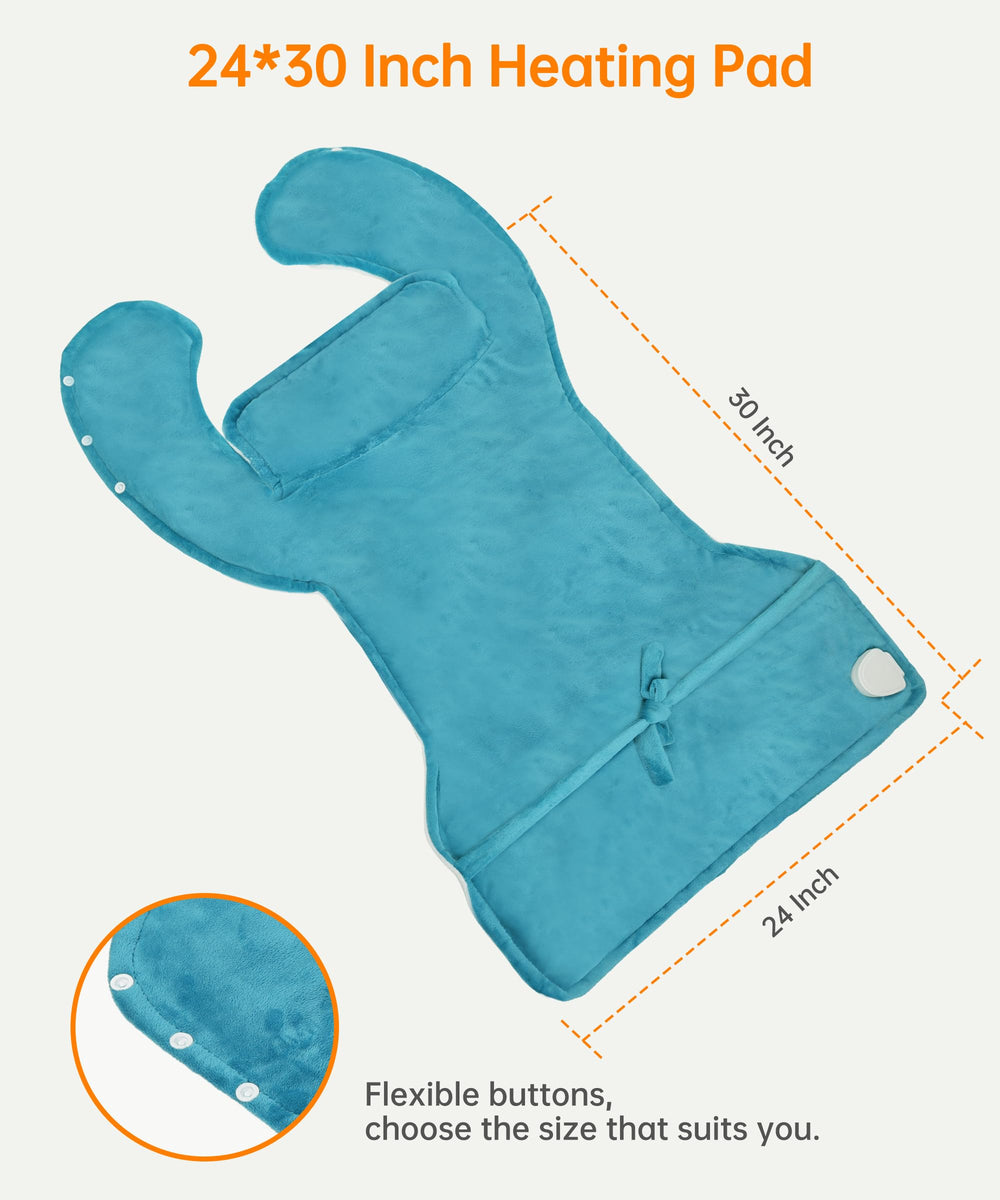 YONJION heating pad easy-clean fabric with removable controller