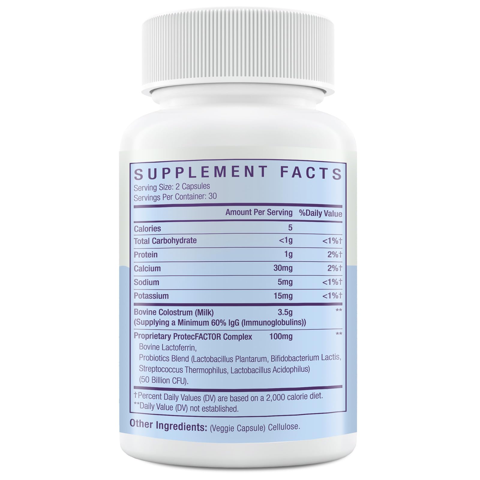 Yonrave colostrum ingredients blend close-up emphasizing lactoferrin and IgA.