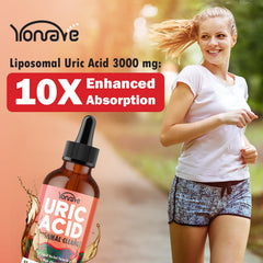 Yonrave bottle with a glass of water suggests easy daily use.