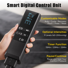 Yopast air compression leg massager controller allows easy customization of settings