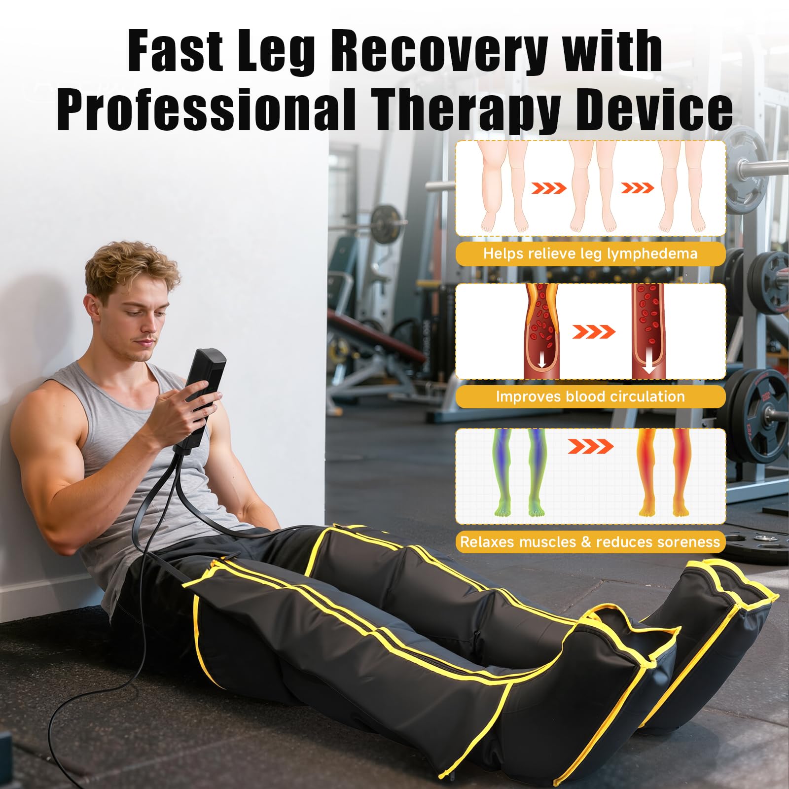 Yopast air compression leg massager knee focus supports joint comfort and mobility