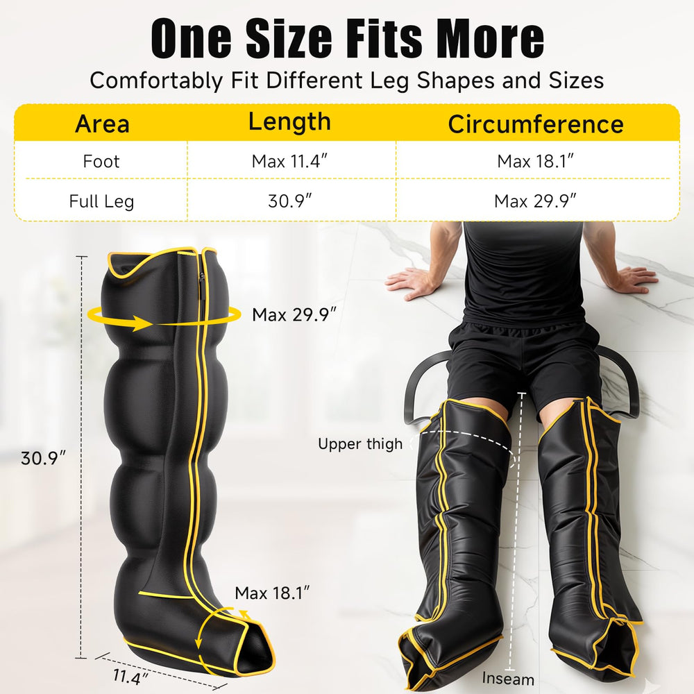 Yopast air compression leg massager thigh focus promotes upper leg relaxation and recovery