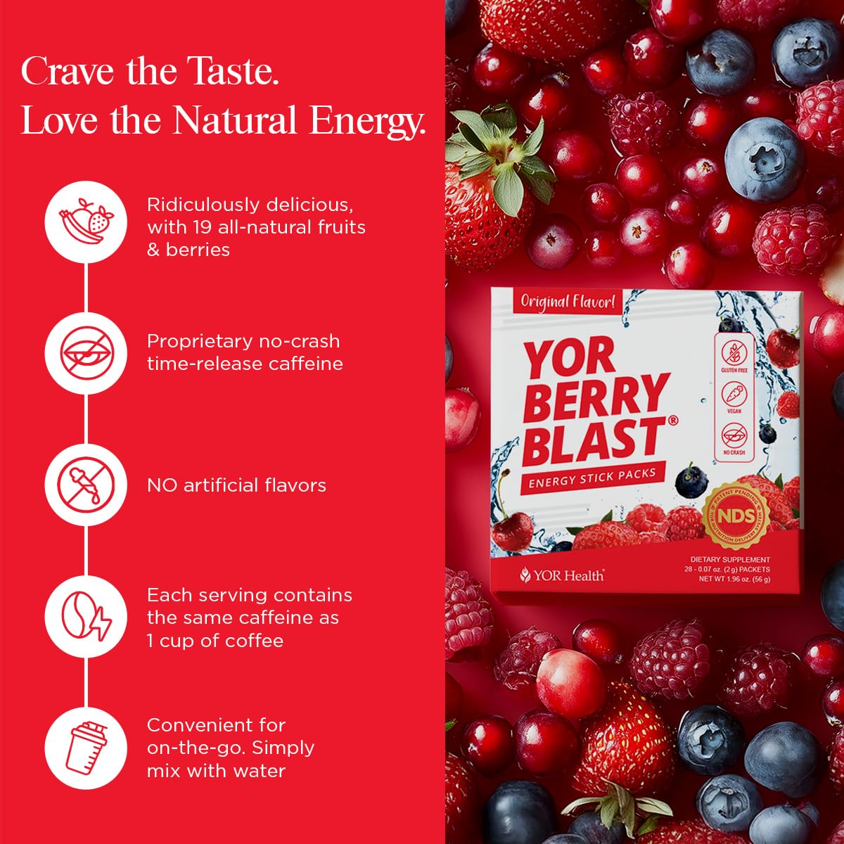 Berry Blast fruit blend close-up with pomegranate and kiwifruit.