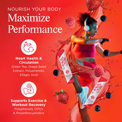 YOR Health Berry Blast green tea ingredient signaling steady energy.