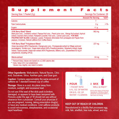 Athlete uses Berry Blast during workout for focus and recovery.
