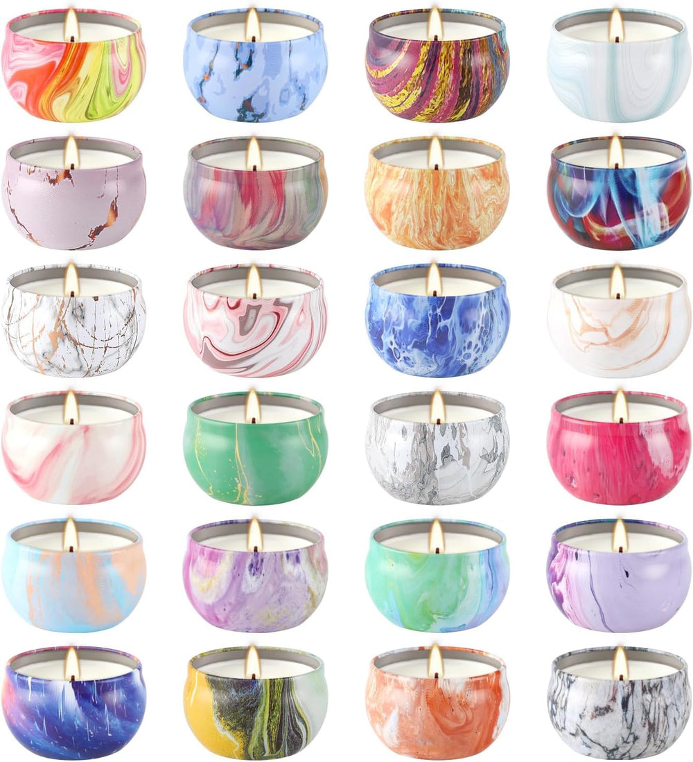 YOROXRG 24-fragrance collection in travel tins for versatile home scent