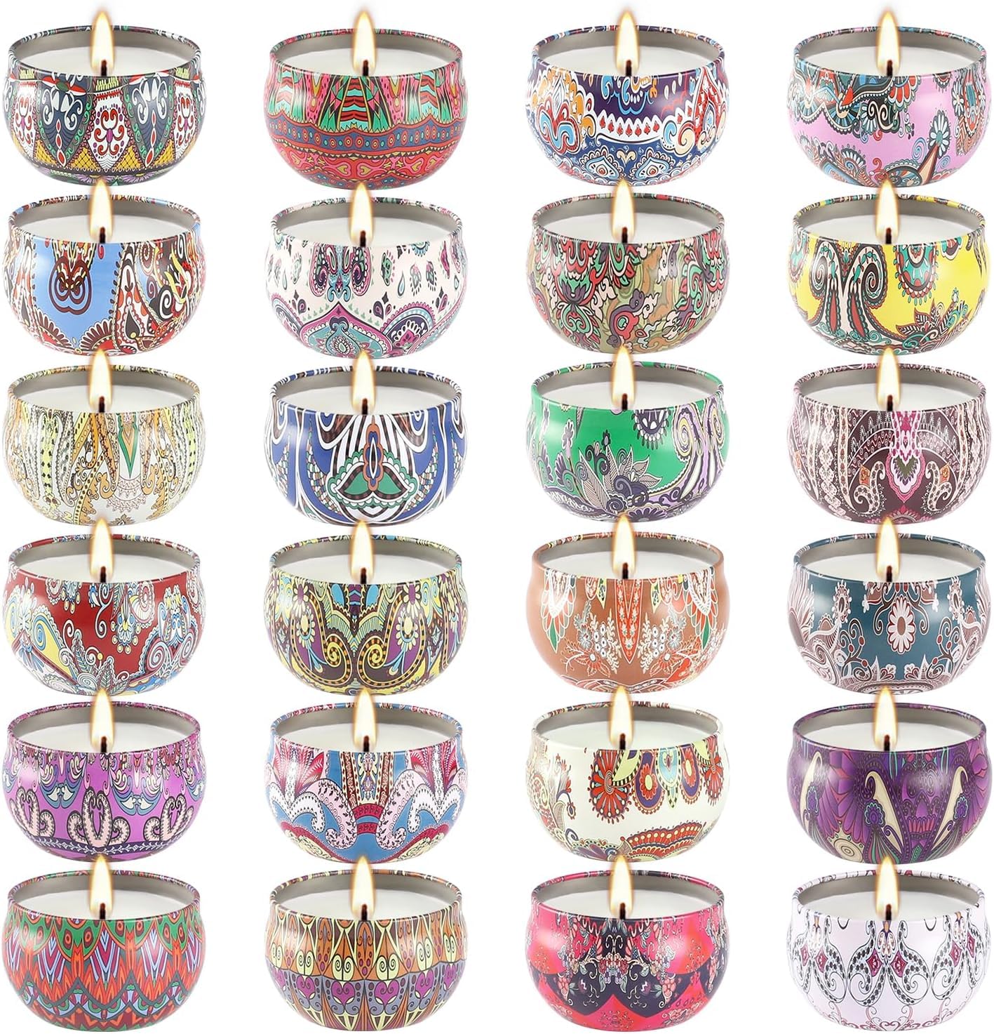 YOROXRG 24Pack candle in Cosmic Speculation Mars for cozy evenings