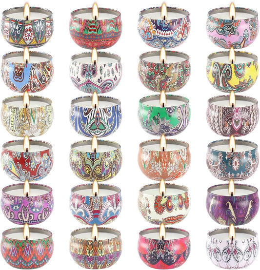 YOROXRG 24Pack candle in Cosmic Speculation Mars for cozy evenings