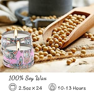 YOROXRG 24Pack candle in Vanilla for comforting evenings