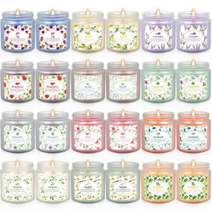YOROXRG 24 pack scented candles with varied fragrances for festive ambiance